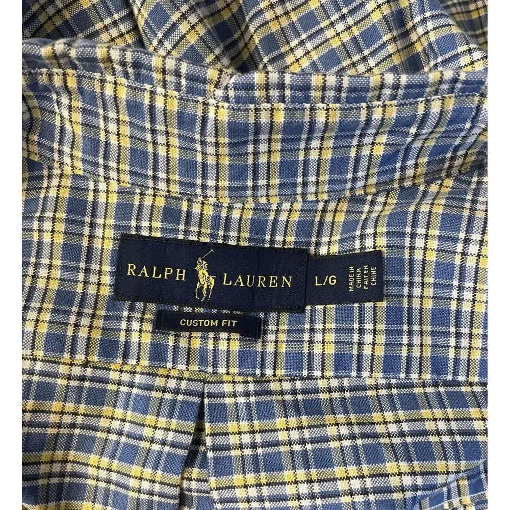Polo Ralph Lauren Men's Long Sleeve Shirt‎ Sz L  Custom Fit